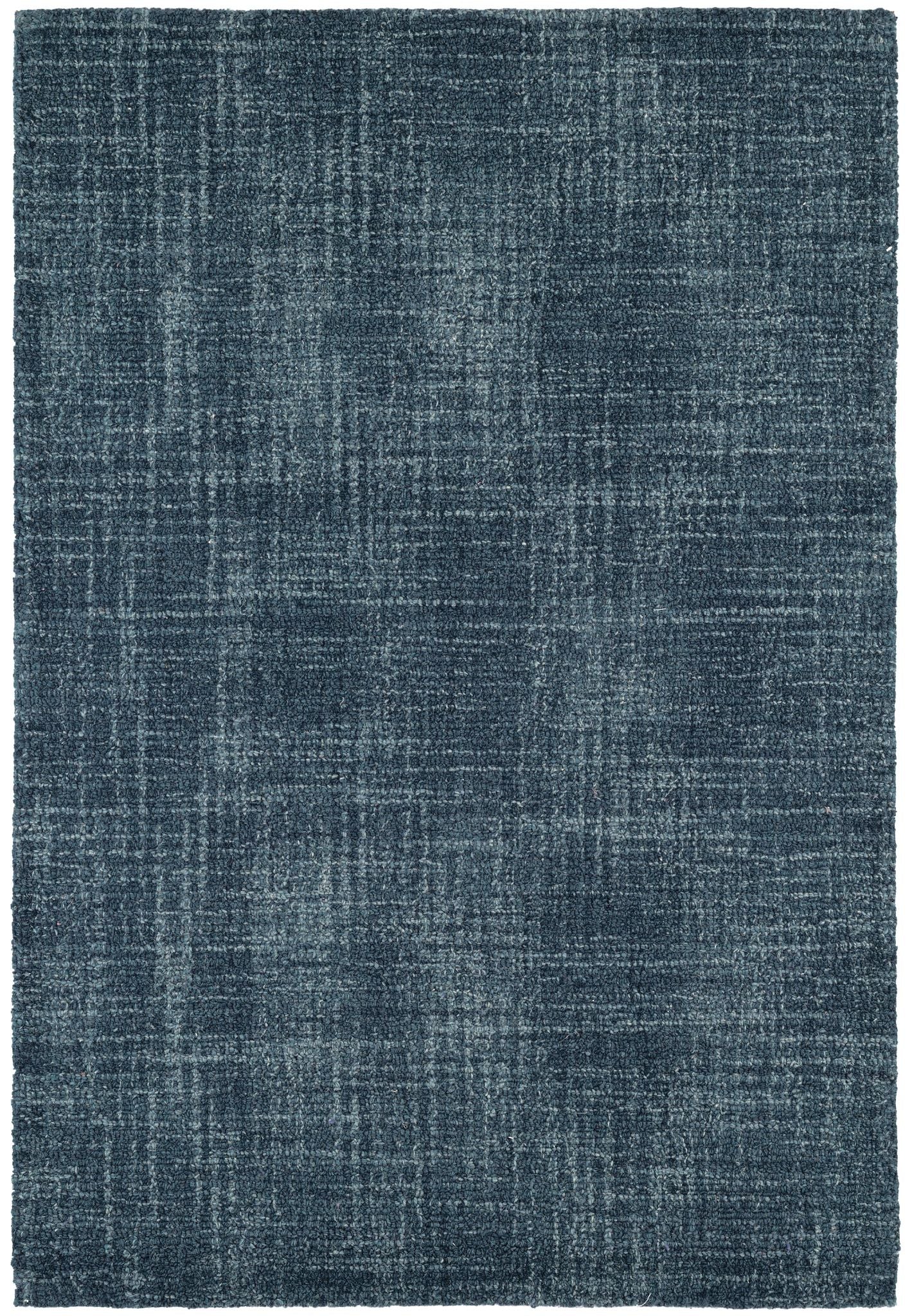 Crosshatch Denim Hand Micro Hooked Wool Rug-Rug & Weave