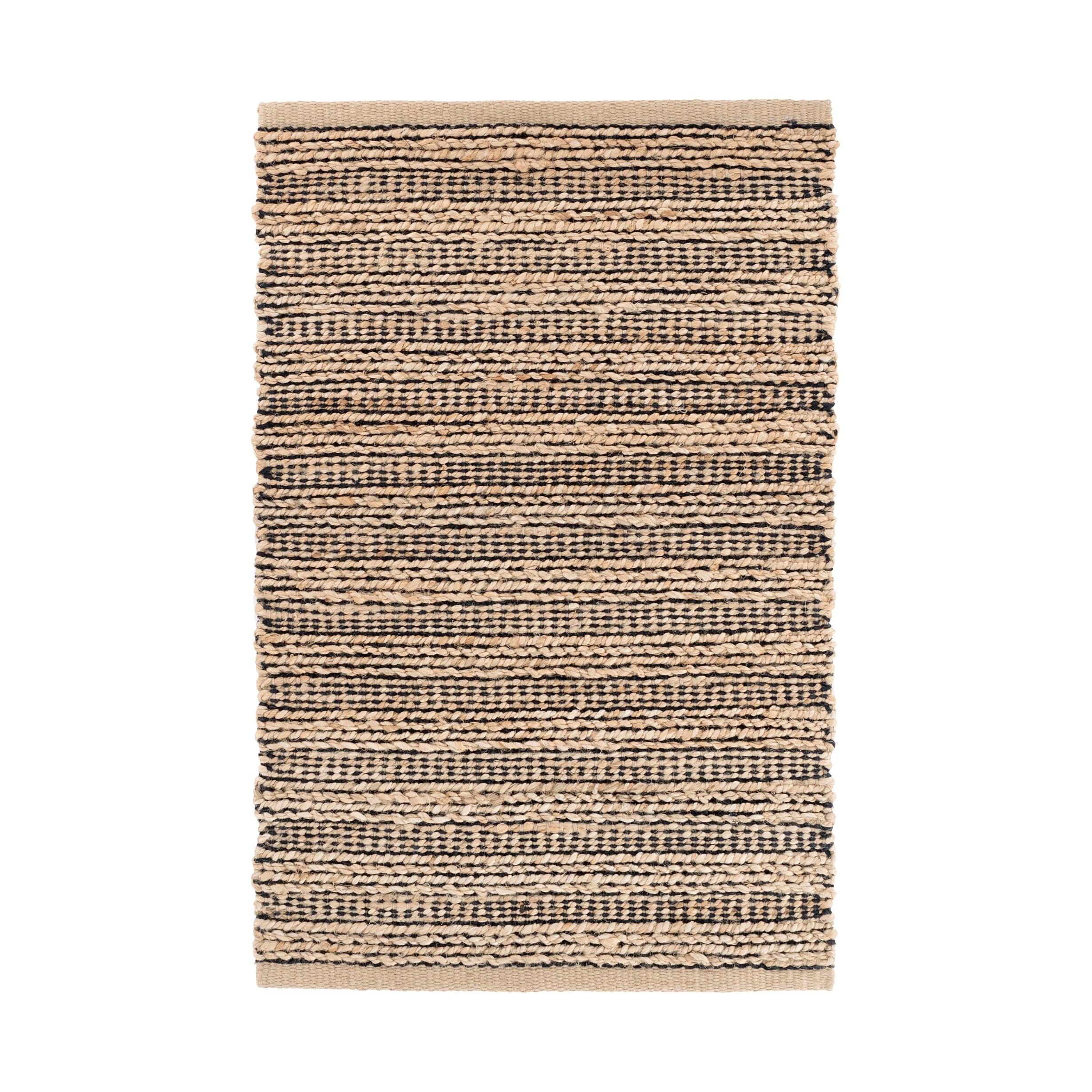 Simba Handwoven Jute Rug RUGS - jute Dash & Albert Black 2' x 3'