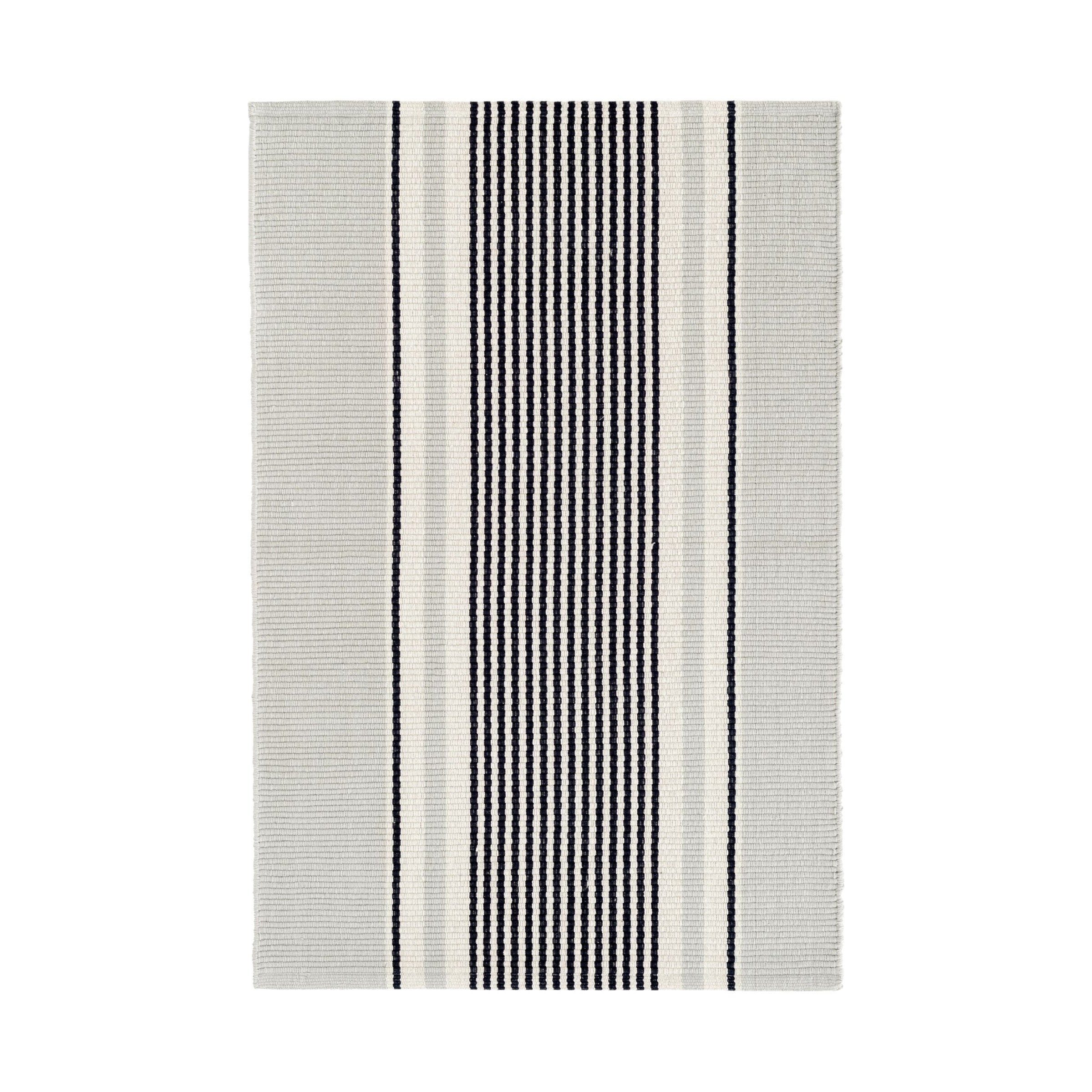 Gunner Stripe Handwoven Cotton Rug RUGS - cotton Dash & Albert Blue 2' x 3'