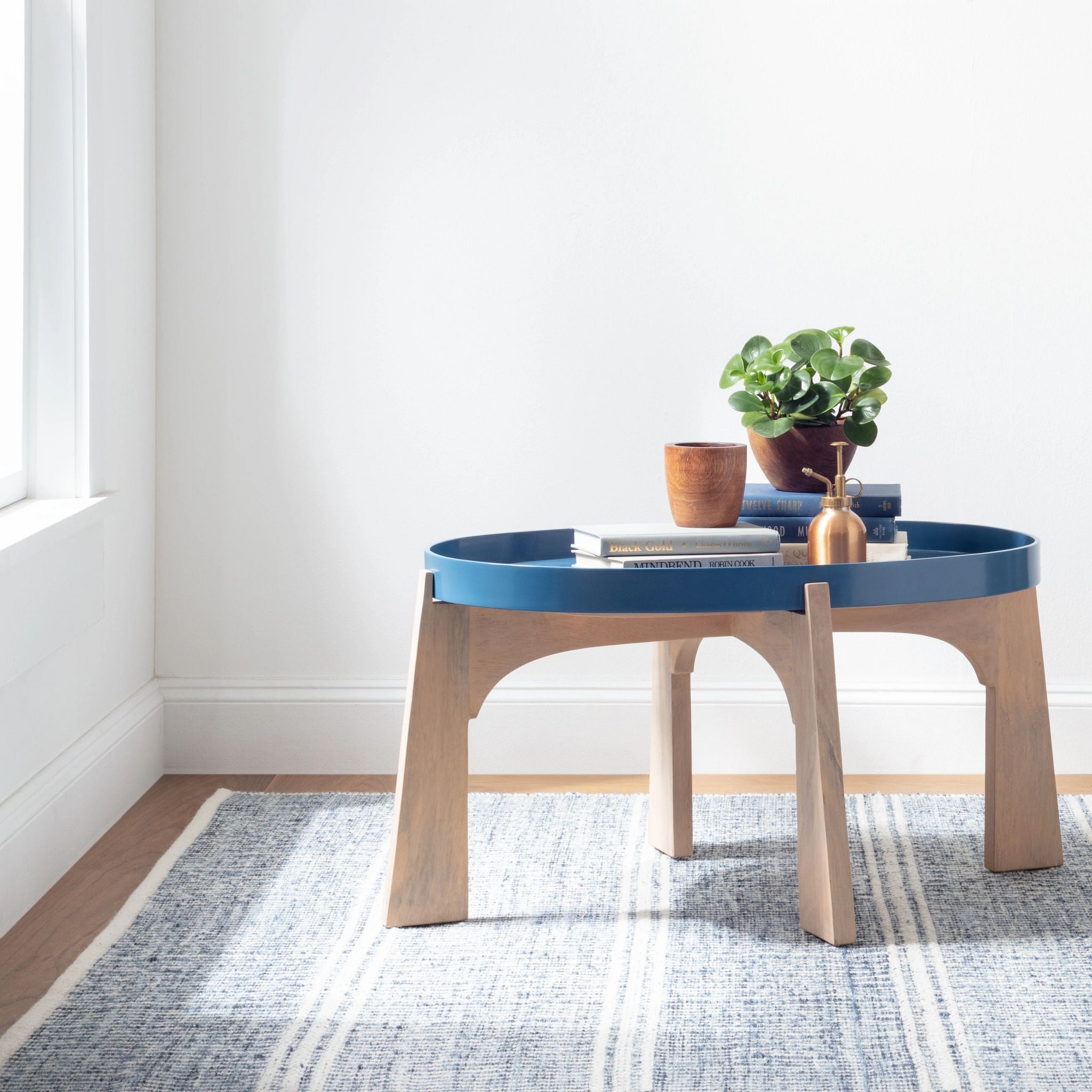 Malta Blue Handwoven Wool Rug-Rug & Weave