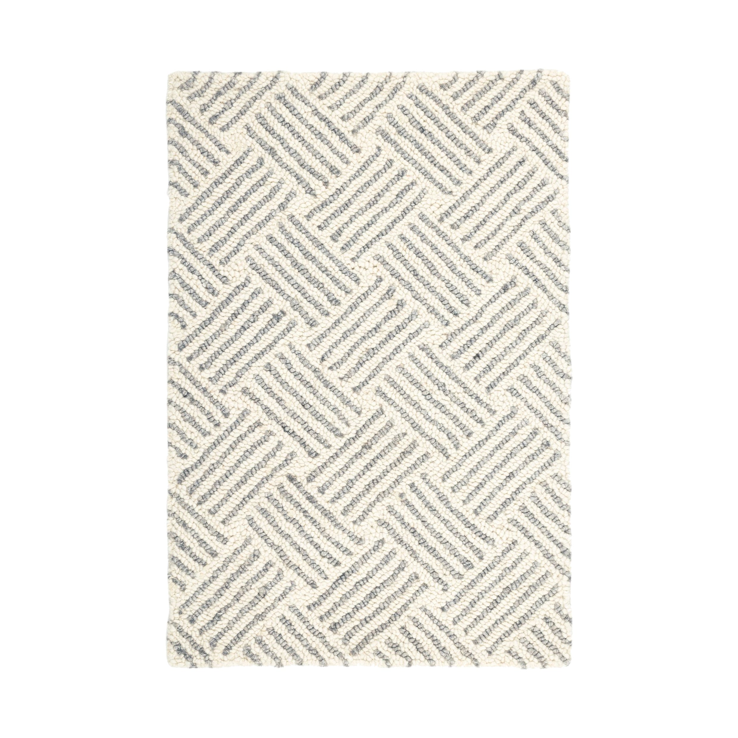 Layers Hand Hooked Wool Rug RUGS-wool Dash & Albert Grey 2' x 3'