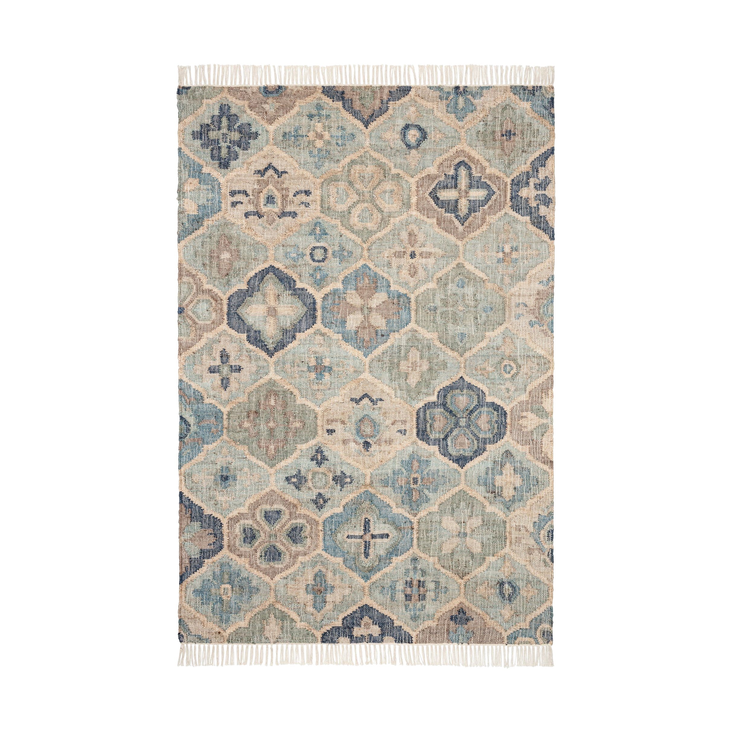Pali Handwoven Jute Rug RUGS - jute Dash & Albert Blue 2' x 3'