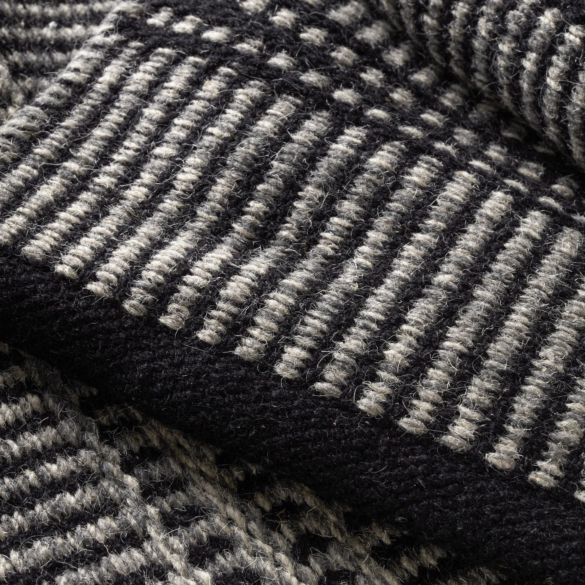 Malta Black Handwoven Wool Rug-Rug & Weave