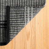 Malta Black Handwoven Wool Rug-Rug & Weave