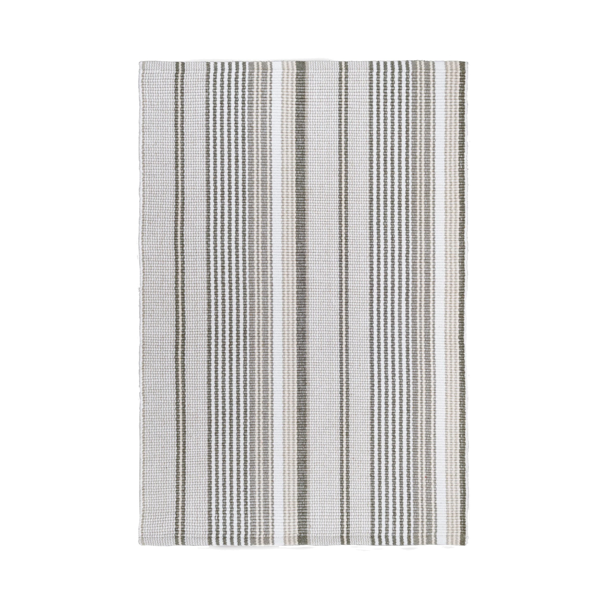 Gradation Ticking Handwoven Indoor/Outdoor Rug RUGS - outdoor Dash & Albert Grey 2' x 3'
