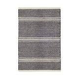 OVERSTOCK - Malta Black/Ivory Handwoven Wool Rug - 3'x5'