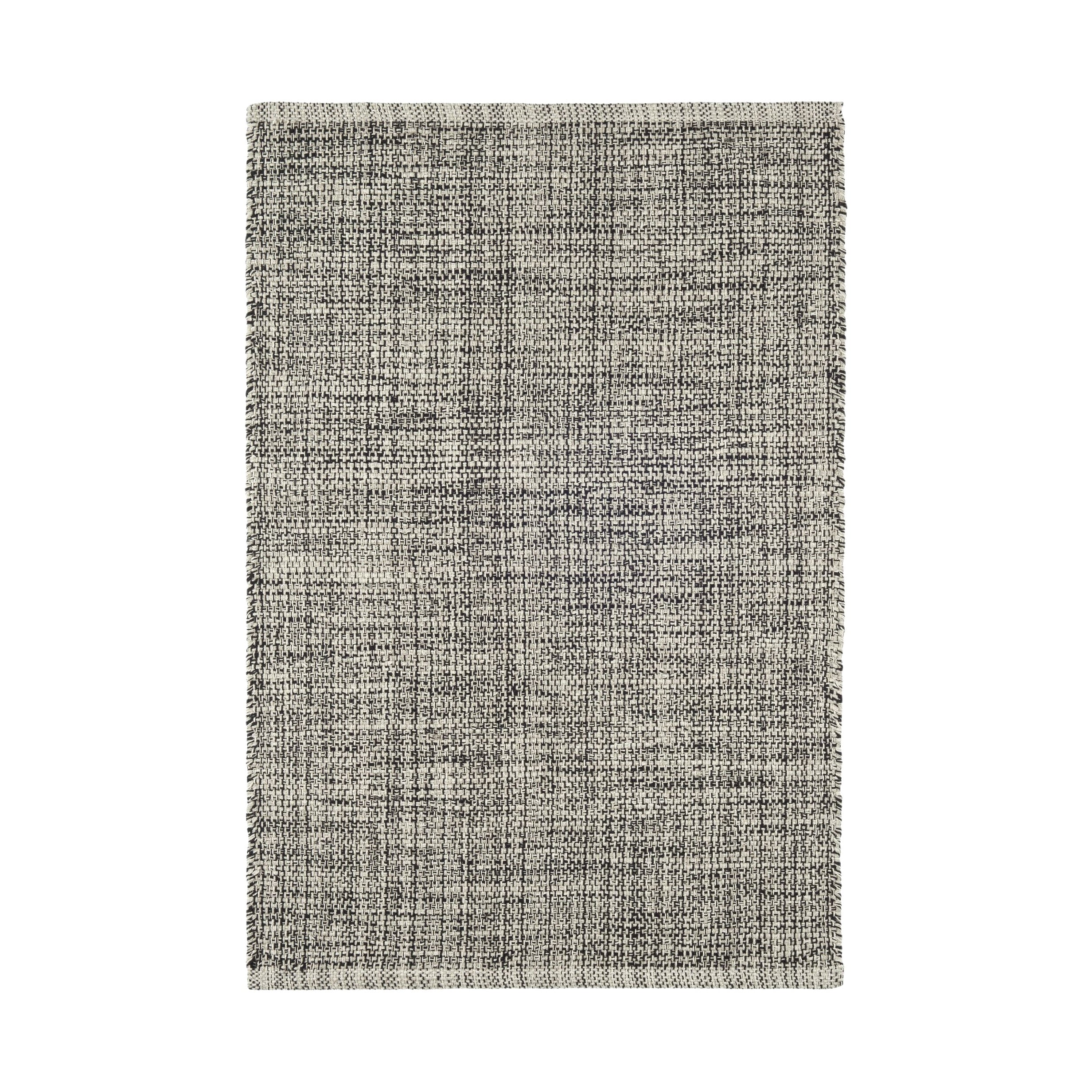 Marled Handwoven Cotton Rug RUGS - cotton Dash & Albert Black 2' x 3'