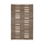 Ravel Stripe Handwoven Wool Rug RUGS-wool Dash & Albert Black 2' x 3'