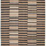 Ravel Stripe Black Handwoven Wool Rug-Rug & Weave