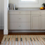 Ravel Stripe Blue Handwoven Wool Rug-Rug & Weave