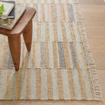 Ravel Stripe Blue Handwoven Wool Rug-Rug & Weave