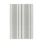 Gradation Ticking Machine Washable Rug RUGS - washable Dash & Albert Grey 2' x 3'