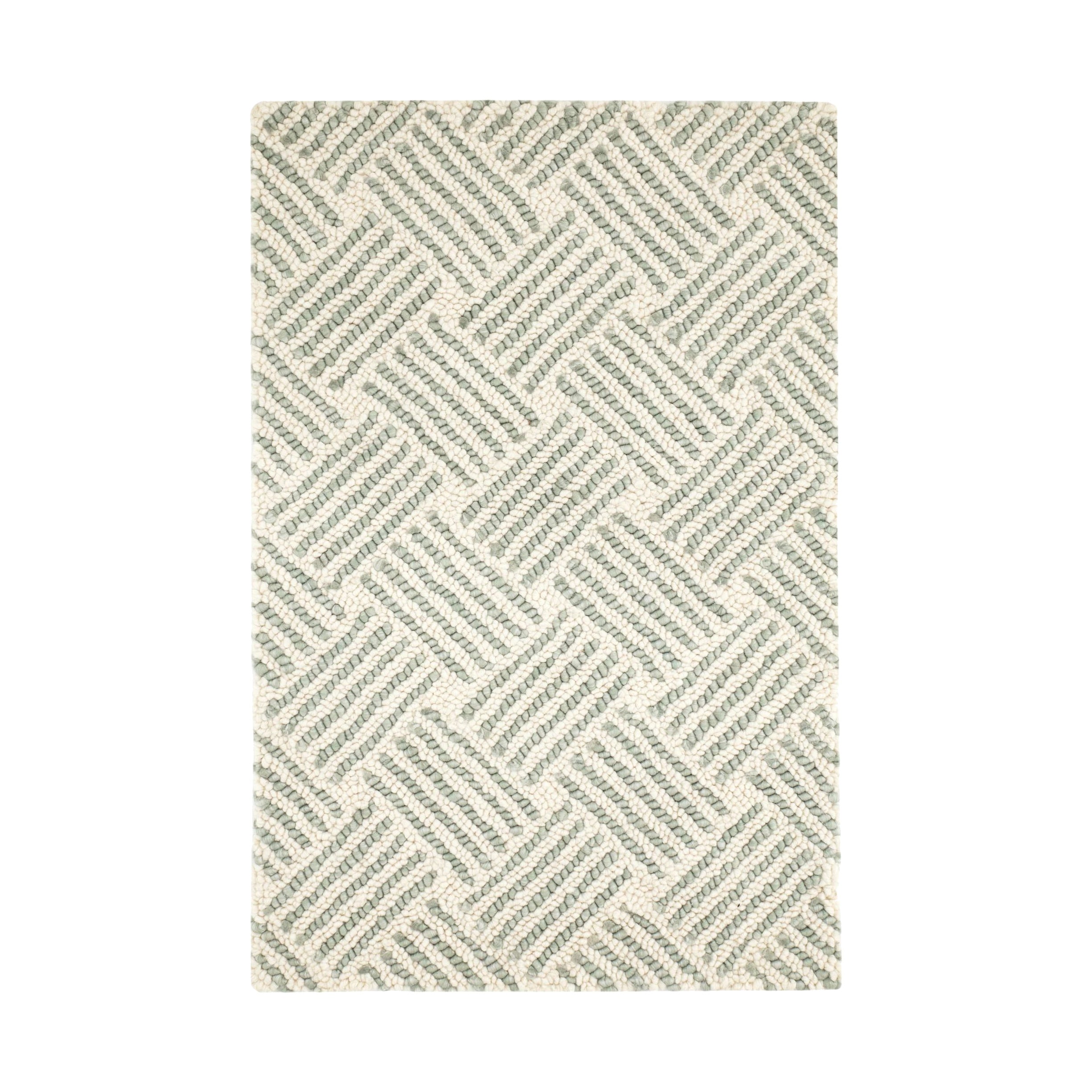 Layers Hand Hooked Wool Rug RUGS-wool Dash & Albert Desert Sage 2' x 3'