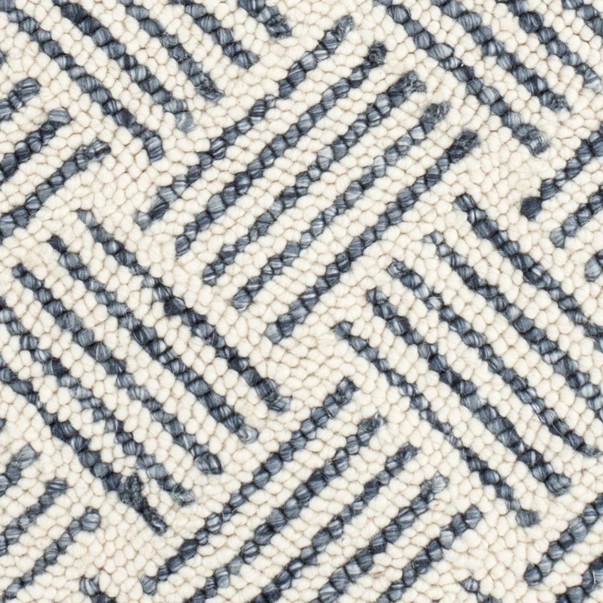 Layers Indigo Hand Hooked Wool Rug- Rug & Weave