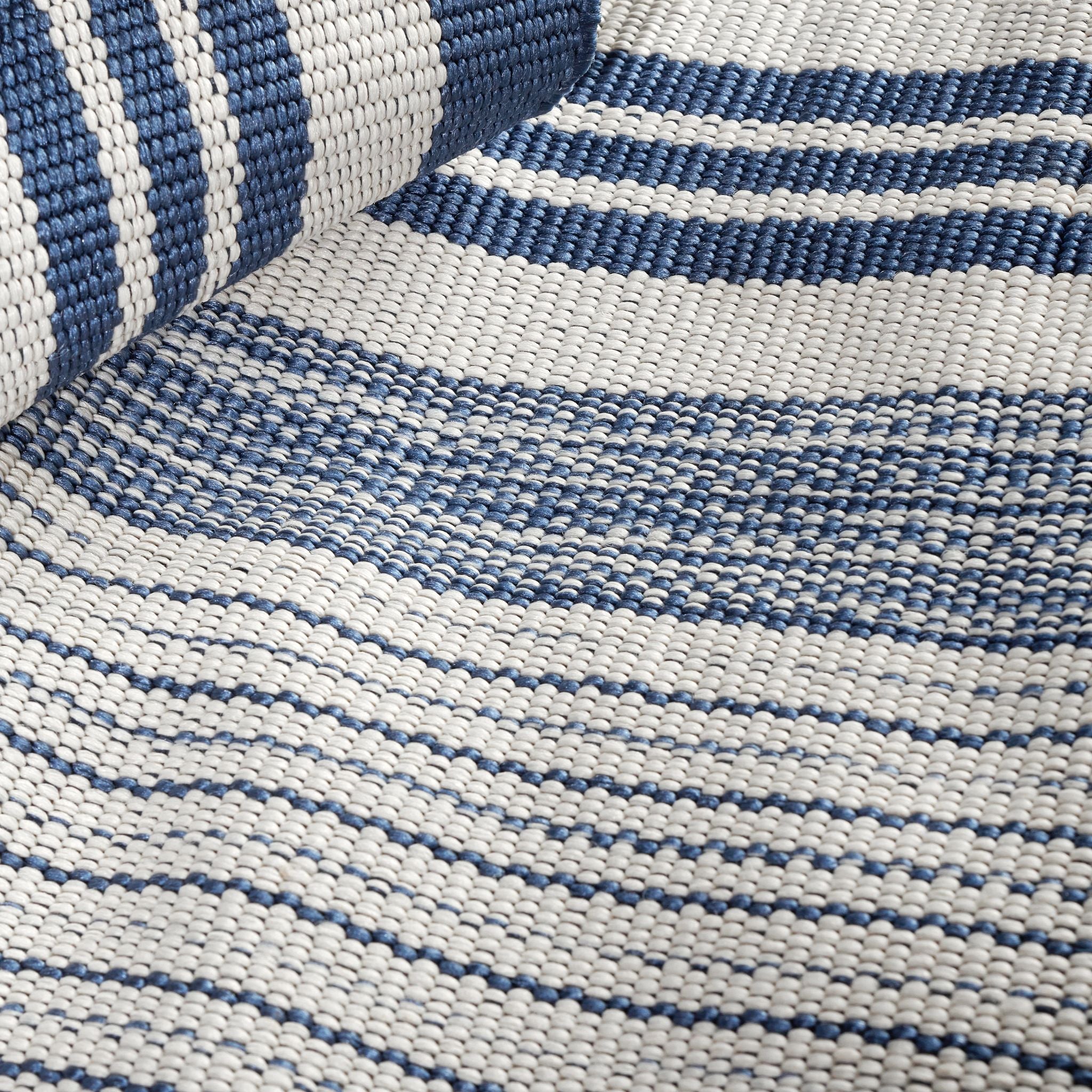 Quincy Stripe Handwoven Indoor/Outdoor Rug RUGS - synthetic Dash & Albert