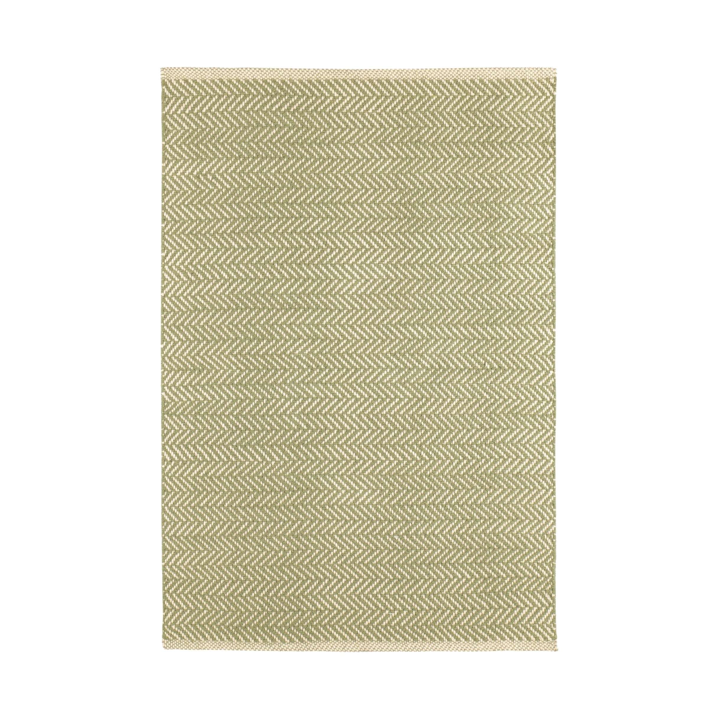 Herringbone Handwoven Cotton Rug RUGS - cotton Dash & Albert Sage 2' x 3'