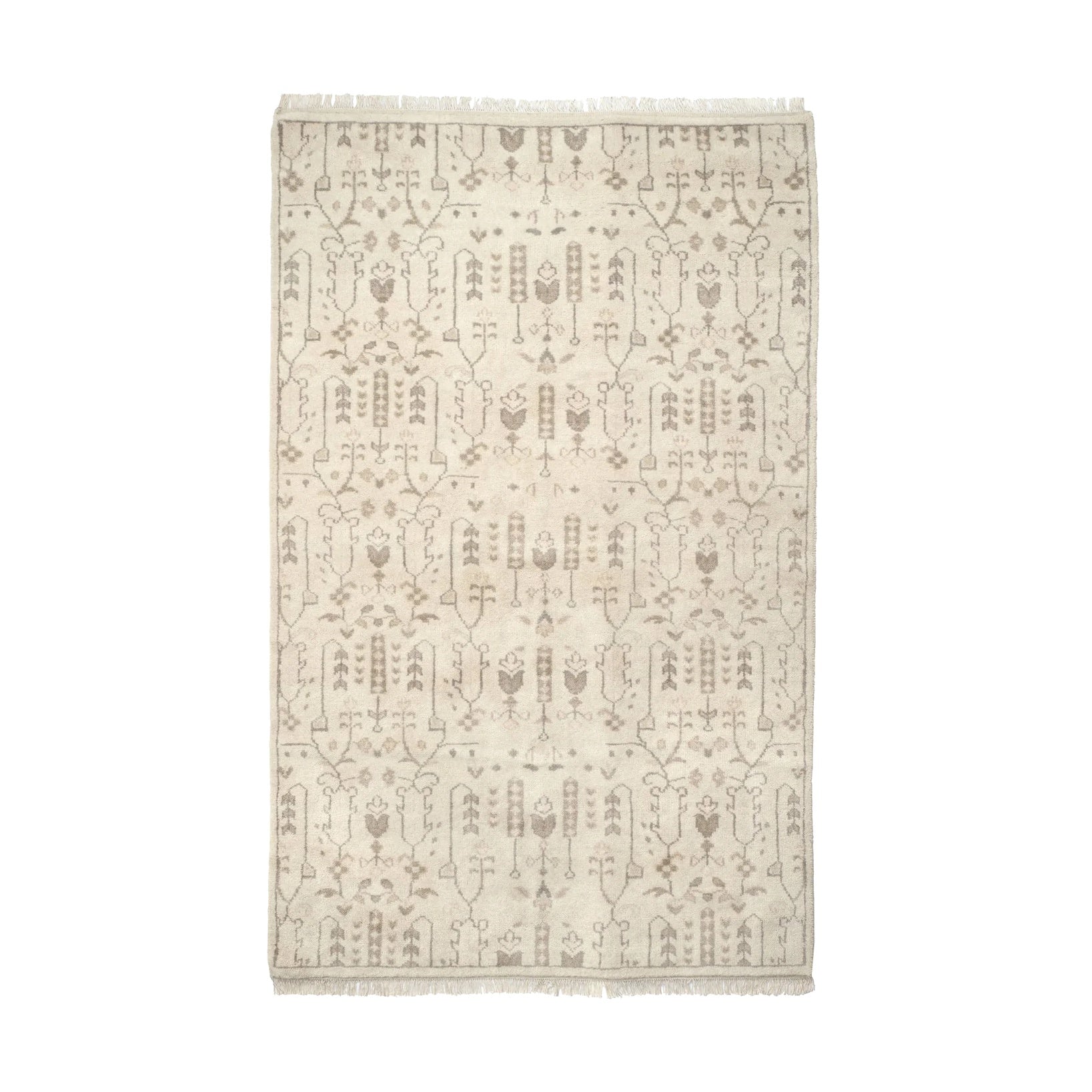 Dara Hand Knotted Wool Rug RUGS - wool Dash & Albert Cream 2'6" x 8'