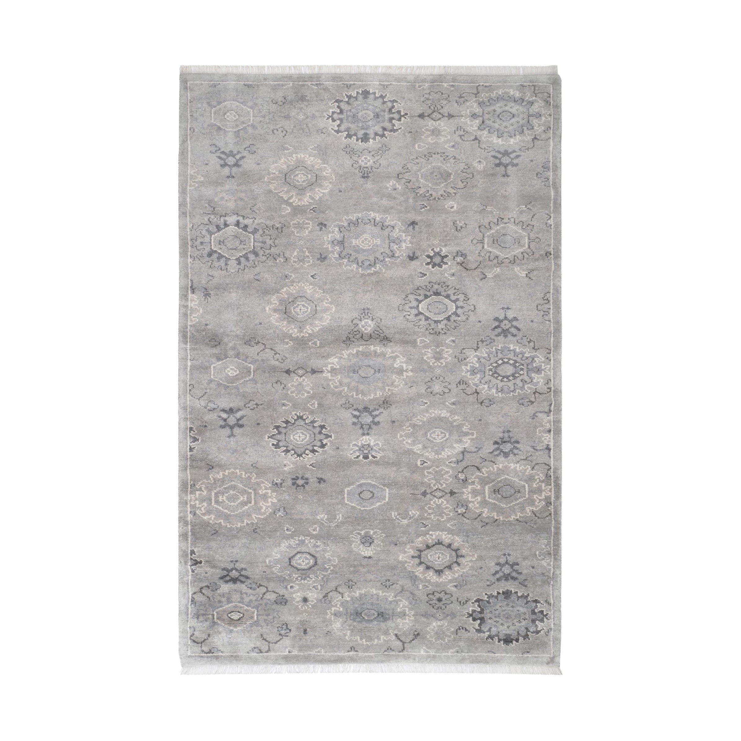 Lila Hand Knotted Wool Rug RUGS - wool Dash & Albert 2'6" x 8' Grey