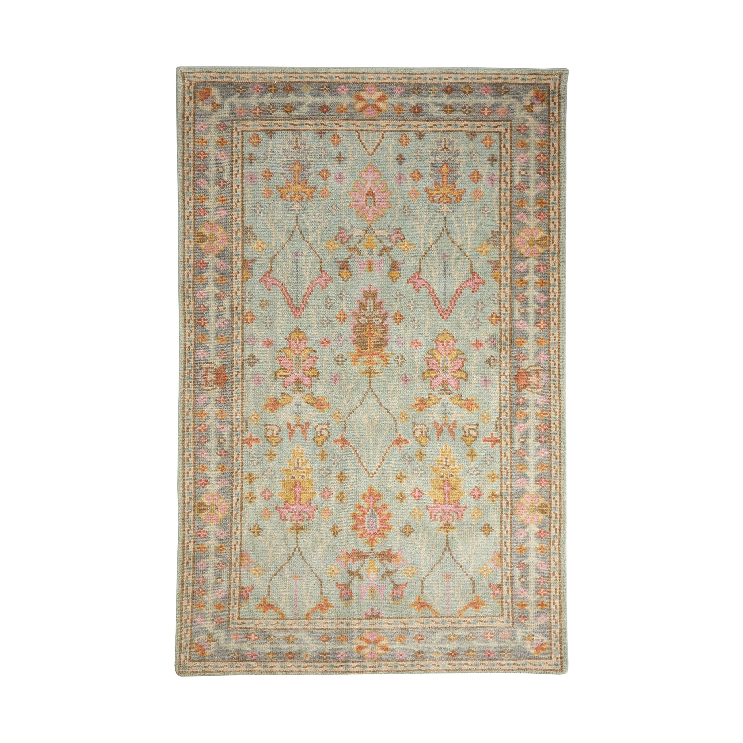 Mara Hand Knotted Wool Rug RUGS - wool Dash & Albert 2'6" x 8' Sky