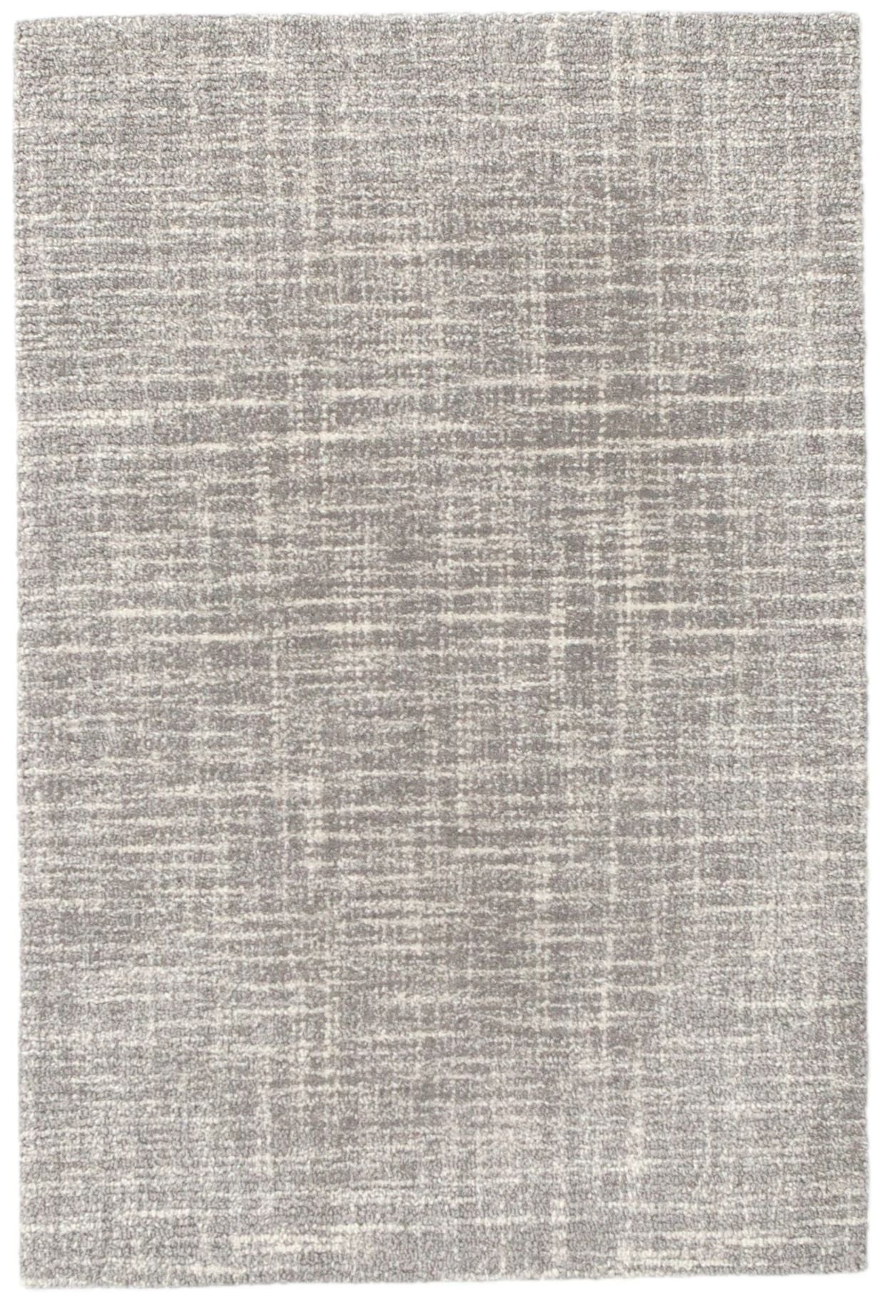 Crosshatch Dove Grey Hand Micro Hooked Wool Rug-Rug & Weave