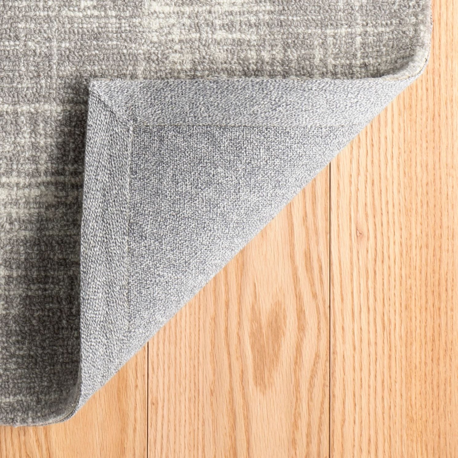 Crosshatch Dove Grey Hand Micro Hooked Wool Rug-Rug & Weave