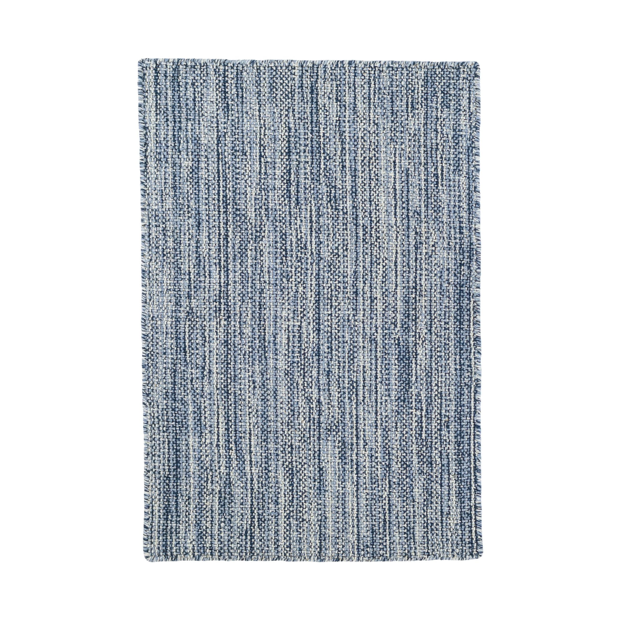 Bella Handwoven Wool Rug RUGS - wool Dash & Albert Navy 2' x 3'