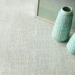 Crosshatch Sky Hand Micro Hooked Wool Rug-Rug & Weave