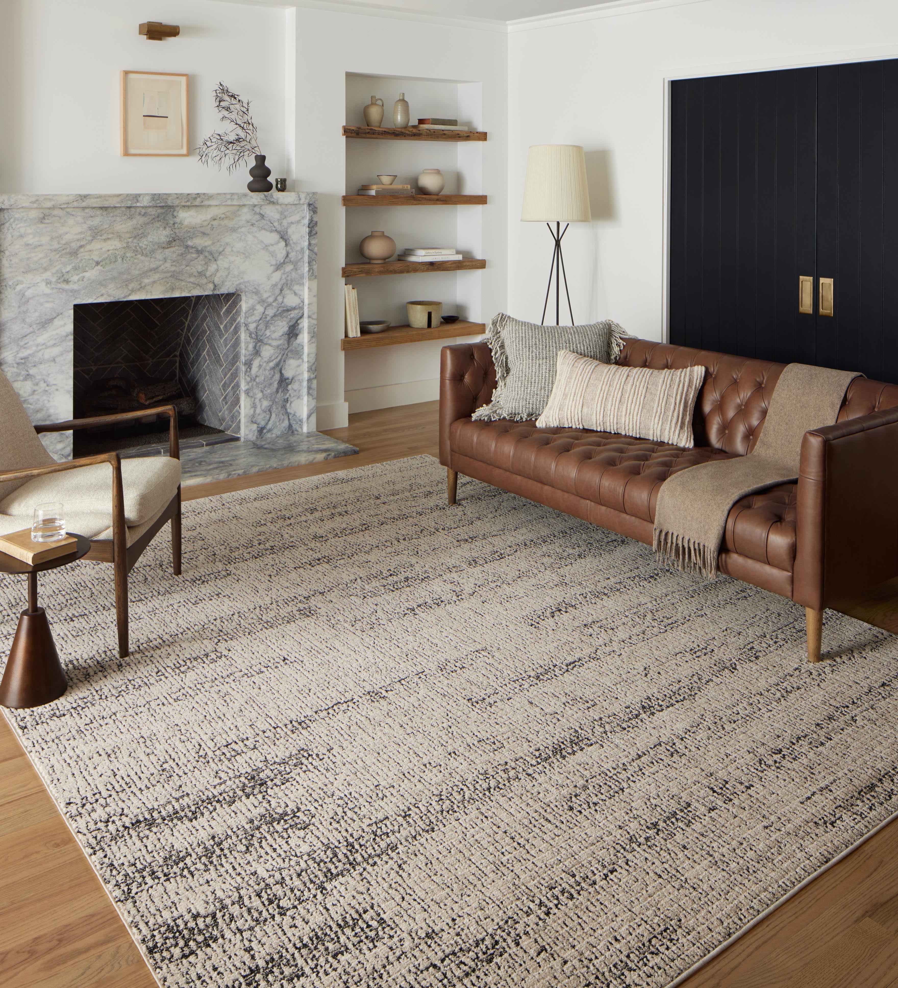 Loloi Darby Oatmeal / Charcoal Rug 0-RUGS-patterned Loloi