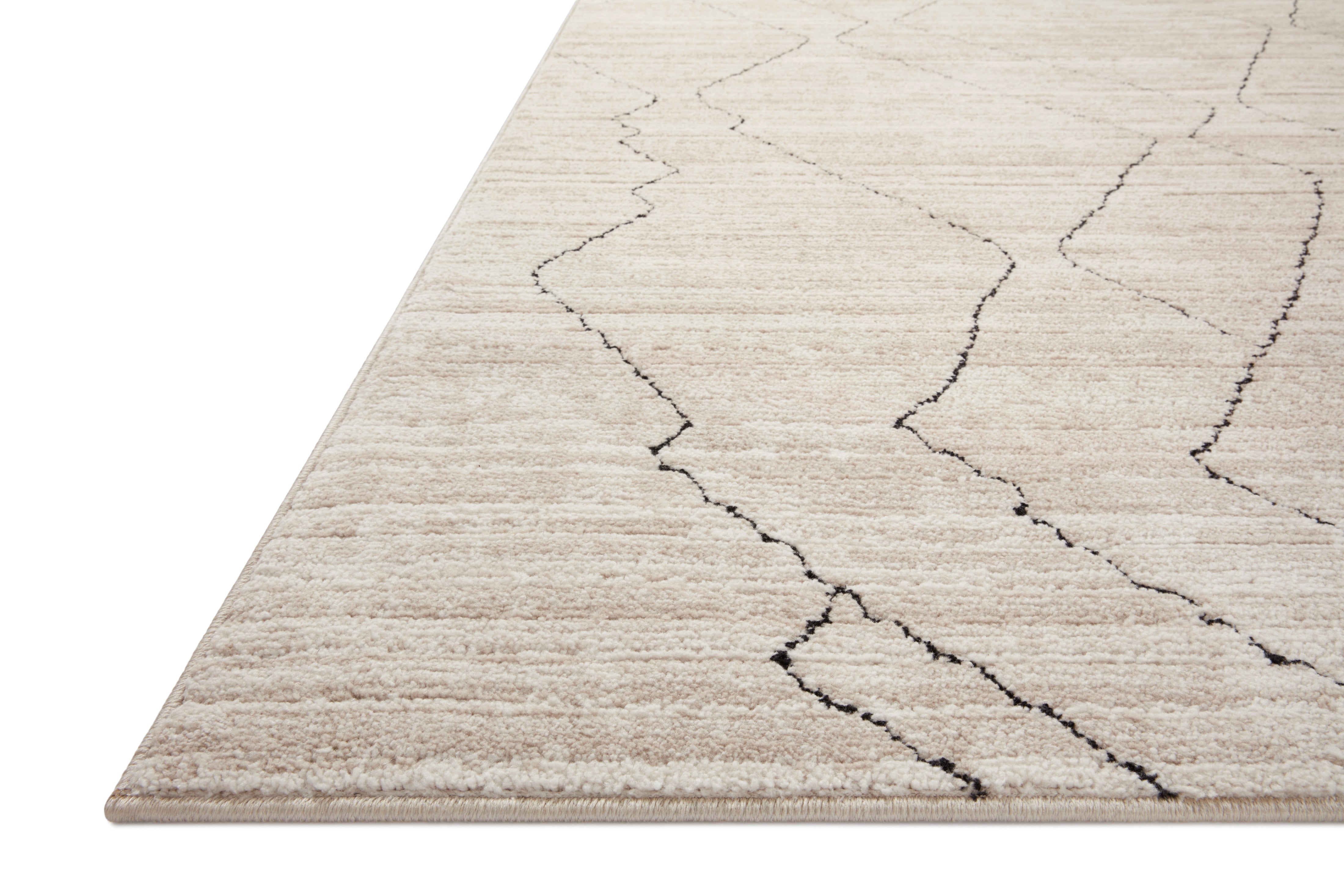 Loloi Darby Sand / Charcoal Rug 0-RUGS-patterned Loloi