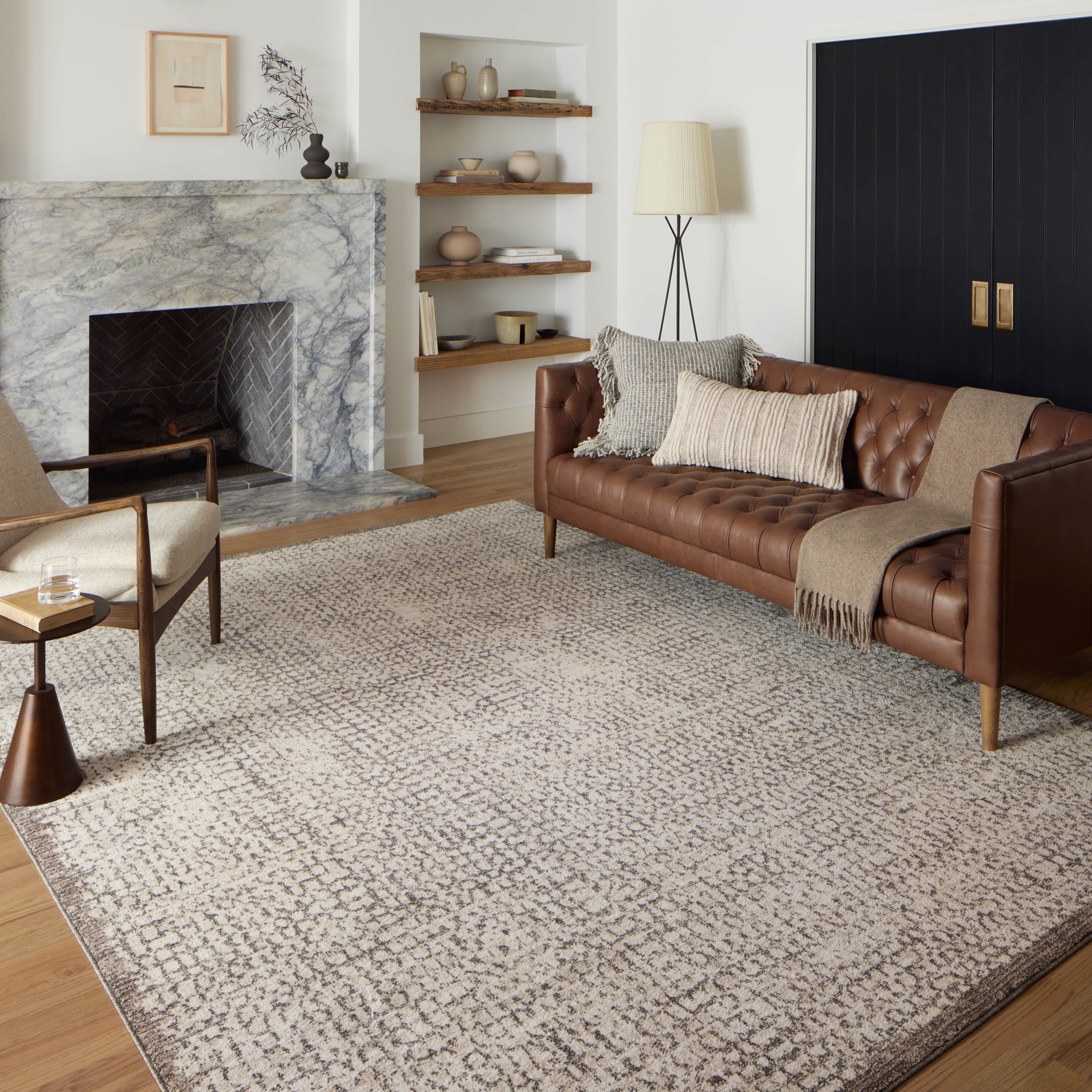 Loloi Darby Ivory / Stone Rug 0-RUGS-patterned Loloi