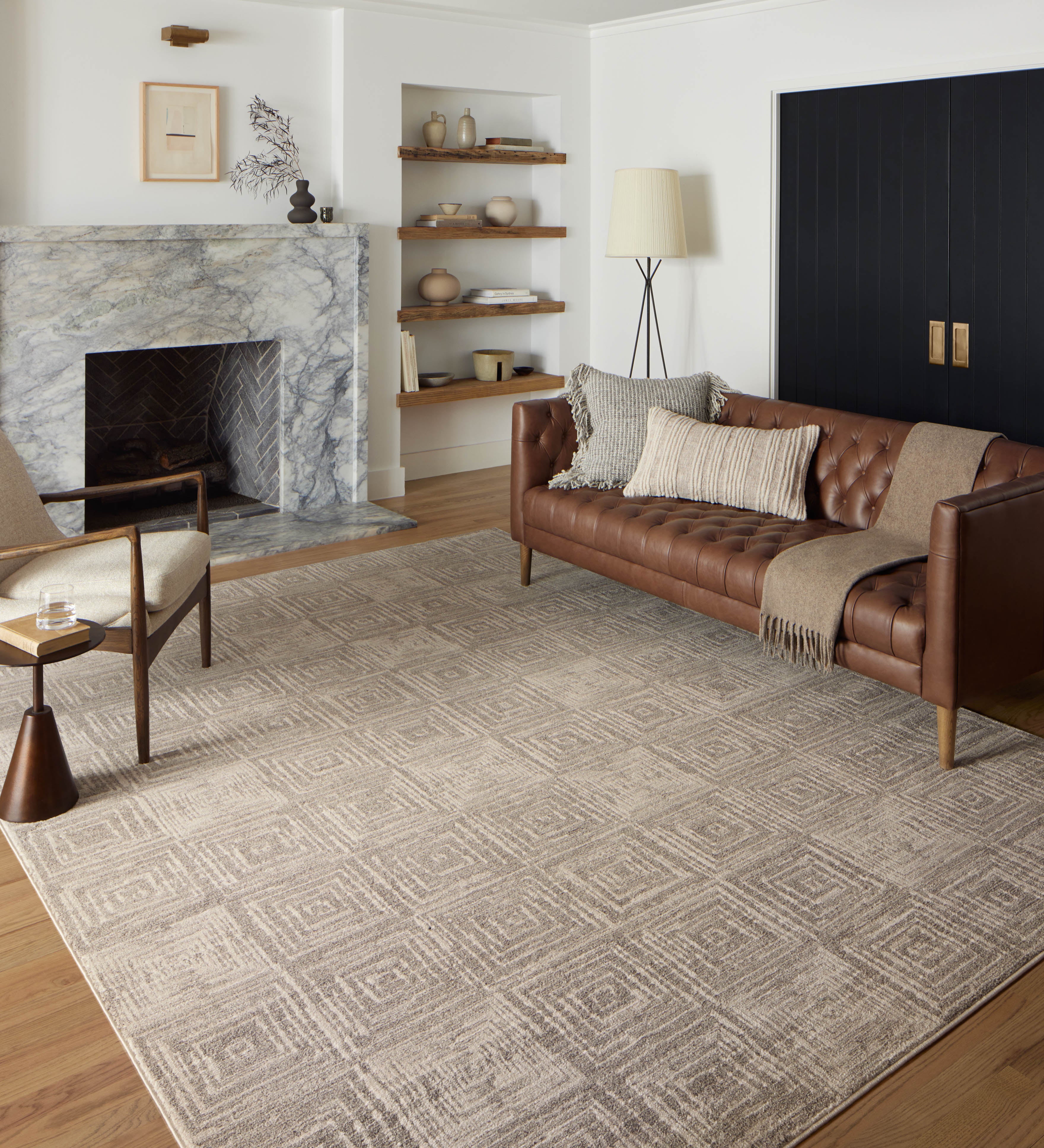 Loloi Darby Beige / Grey Rug 0-RUGS-patterned Loloi