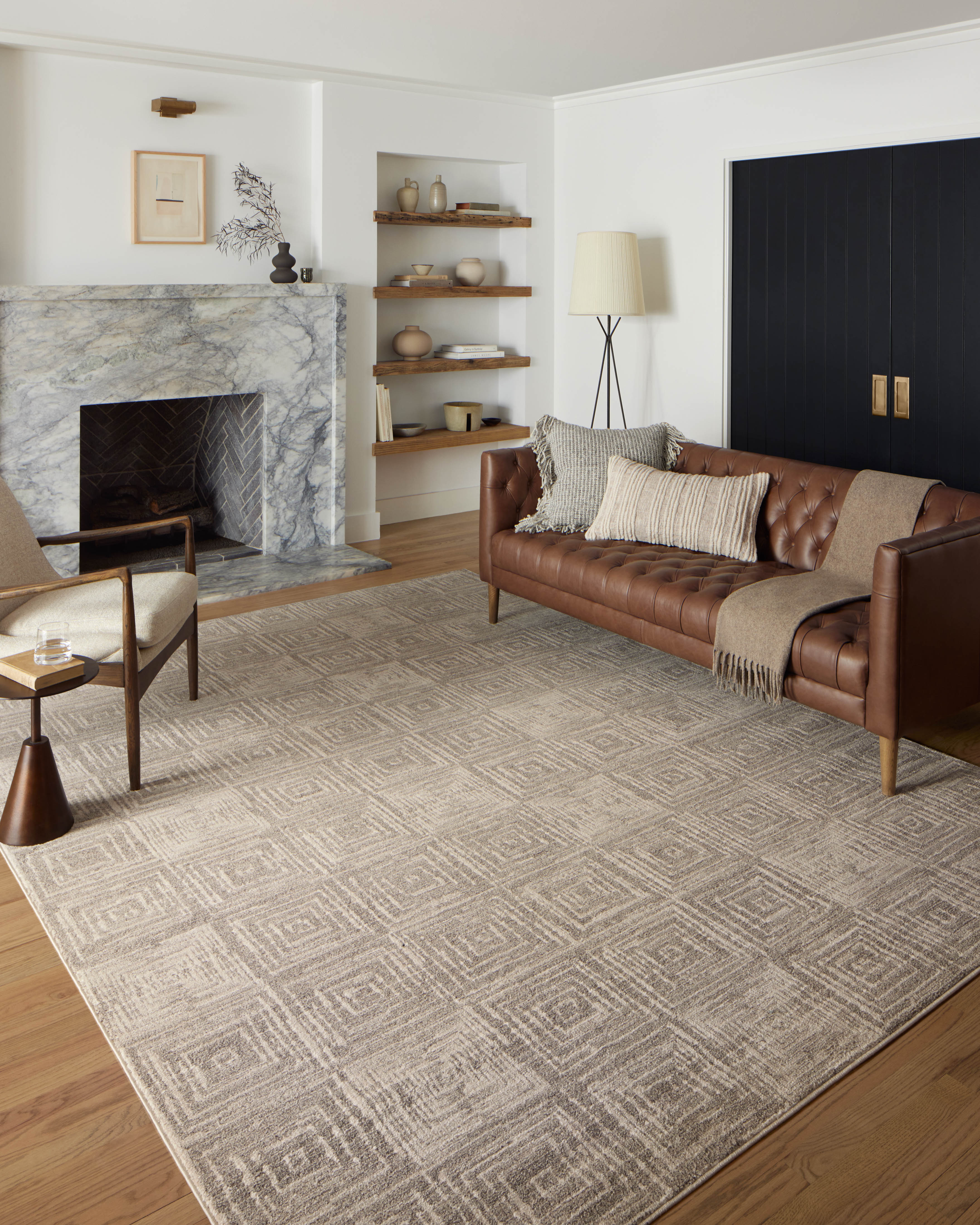 Loloi Darby Beige / Grey Rug 0-RUGS-patterned Loloi