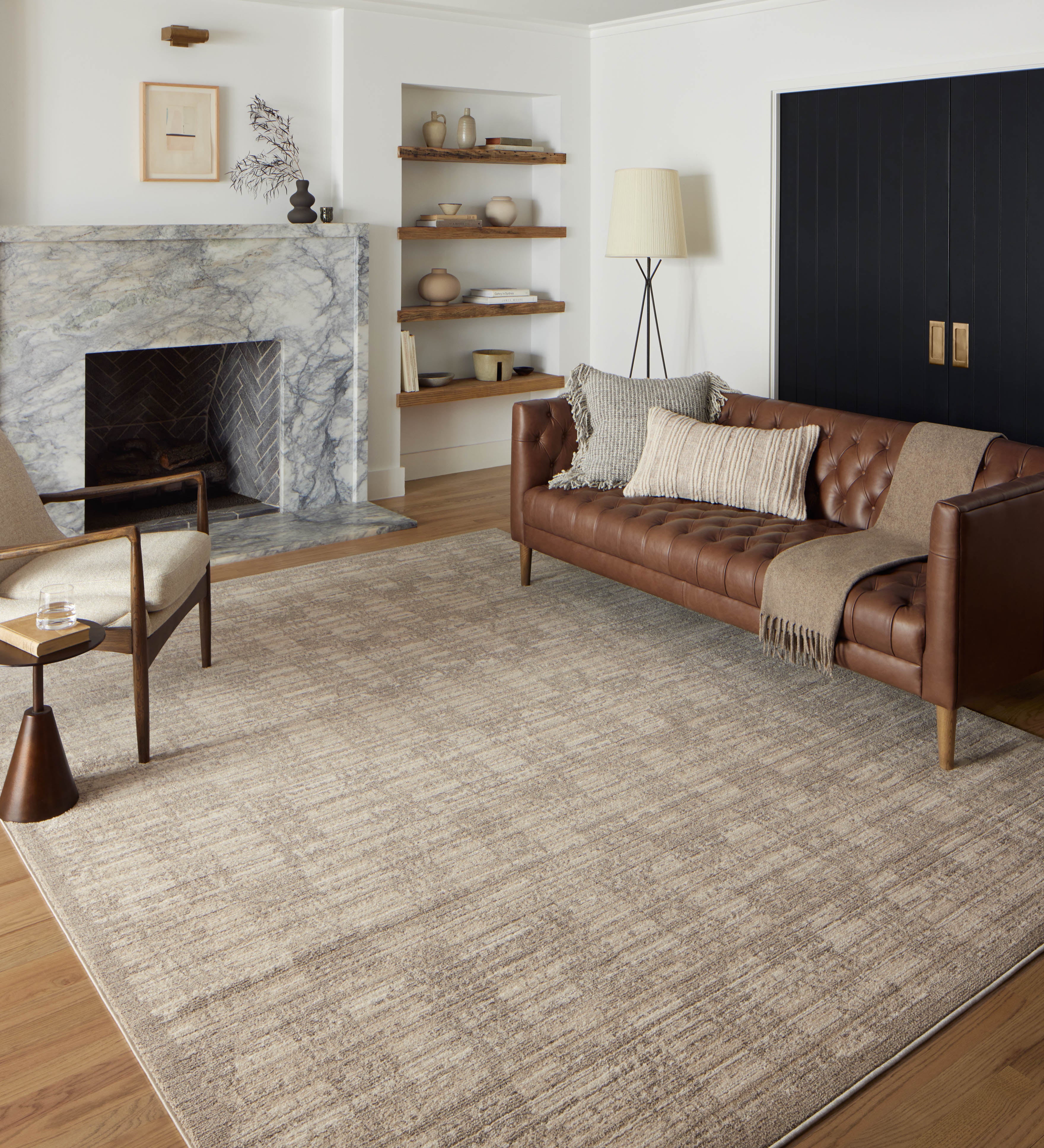 Loloi Darby Pebble / Sand Rug 0-RUGS-patterned Loloi