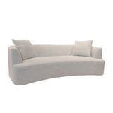 Ingram 93" Curved Sofa FURNITURE - sofas LH IMPORTS Cream