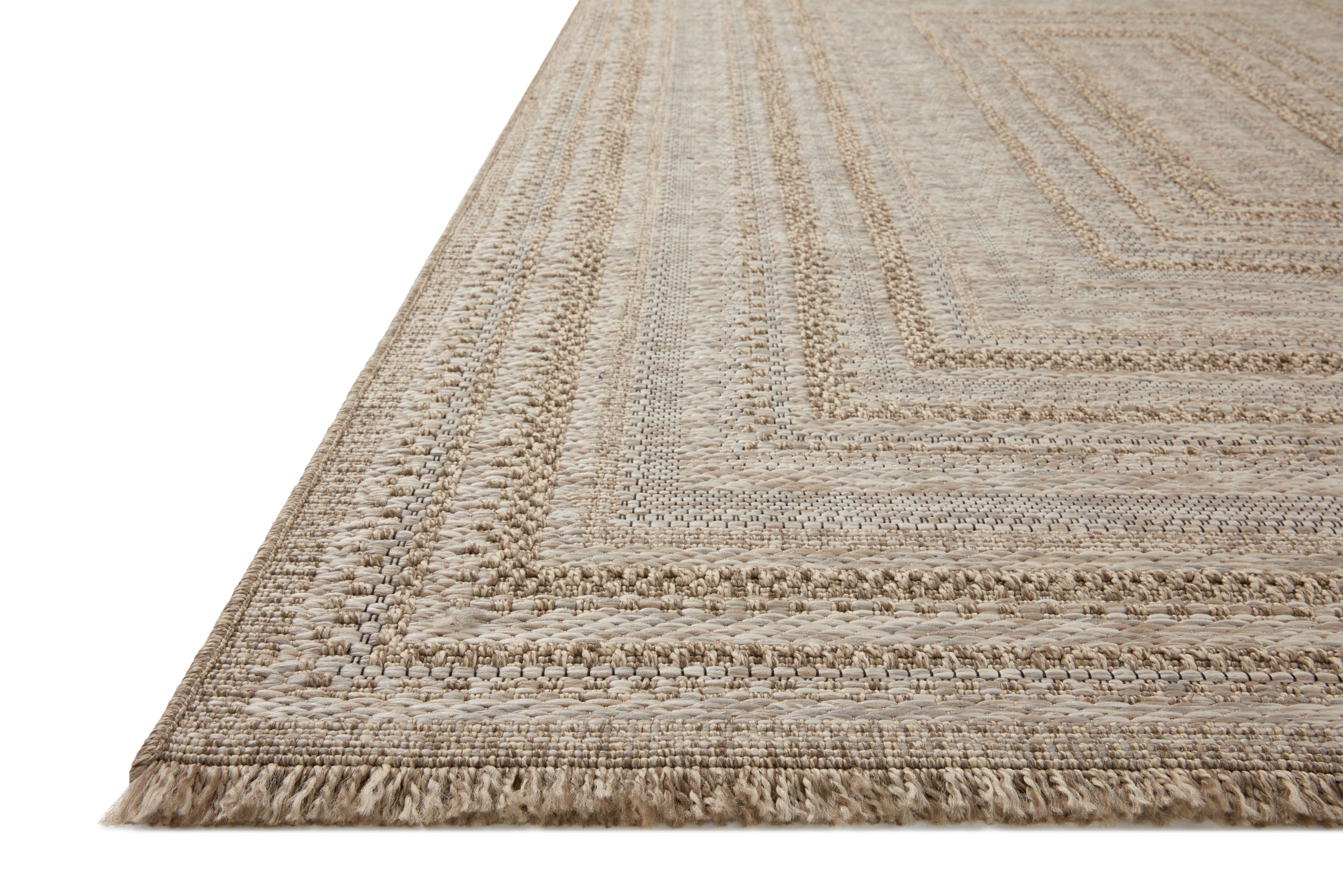 Loloi Dawn Natural Rug No.7 RUGS - synthetic Loloi 18" x 18"