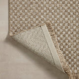 OVERSTOCK ITEM - Dawn Natural Check Outdoor Rug - 8'10" x 12'2"