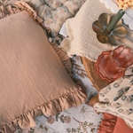 Latte Ruffle Pillow Cover 1 - PILLOWS - Linen - neutral Rug & Weave Pillows