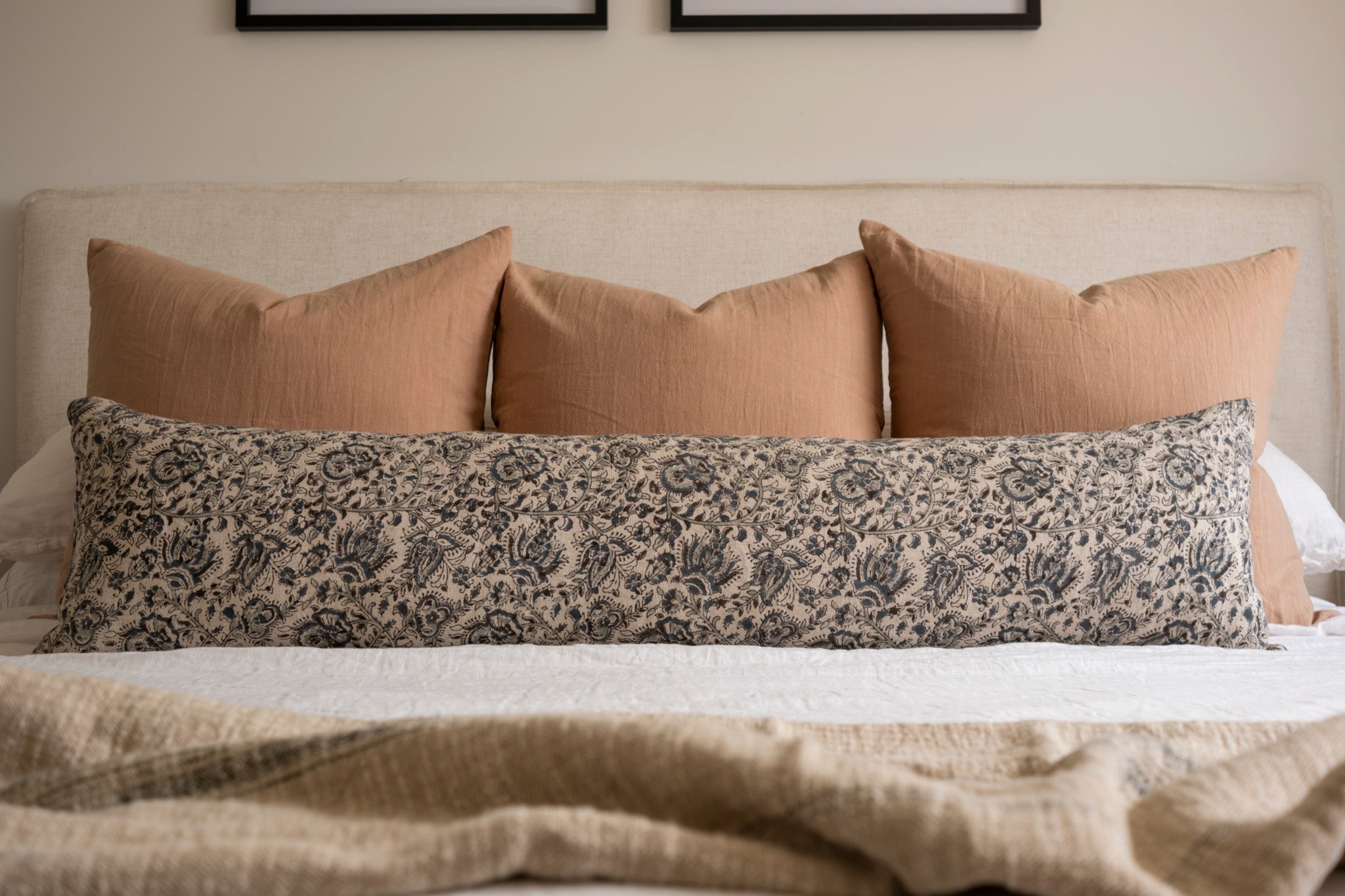 Aubrey Long Lumbar Pillow Cover 3 - PILLOWS - Block print - cool Rug & Weave Pillows