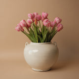 Faux Cotton Candy Pink Peony Tulip Bundle faux stem Tri W Imports