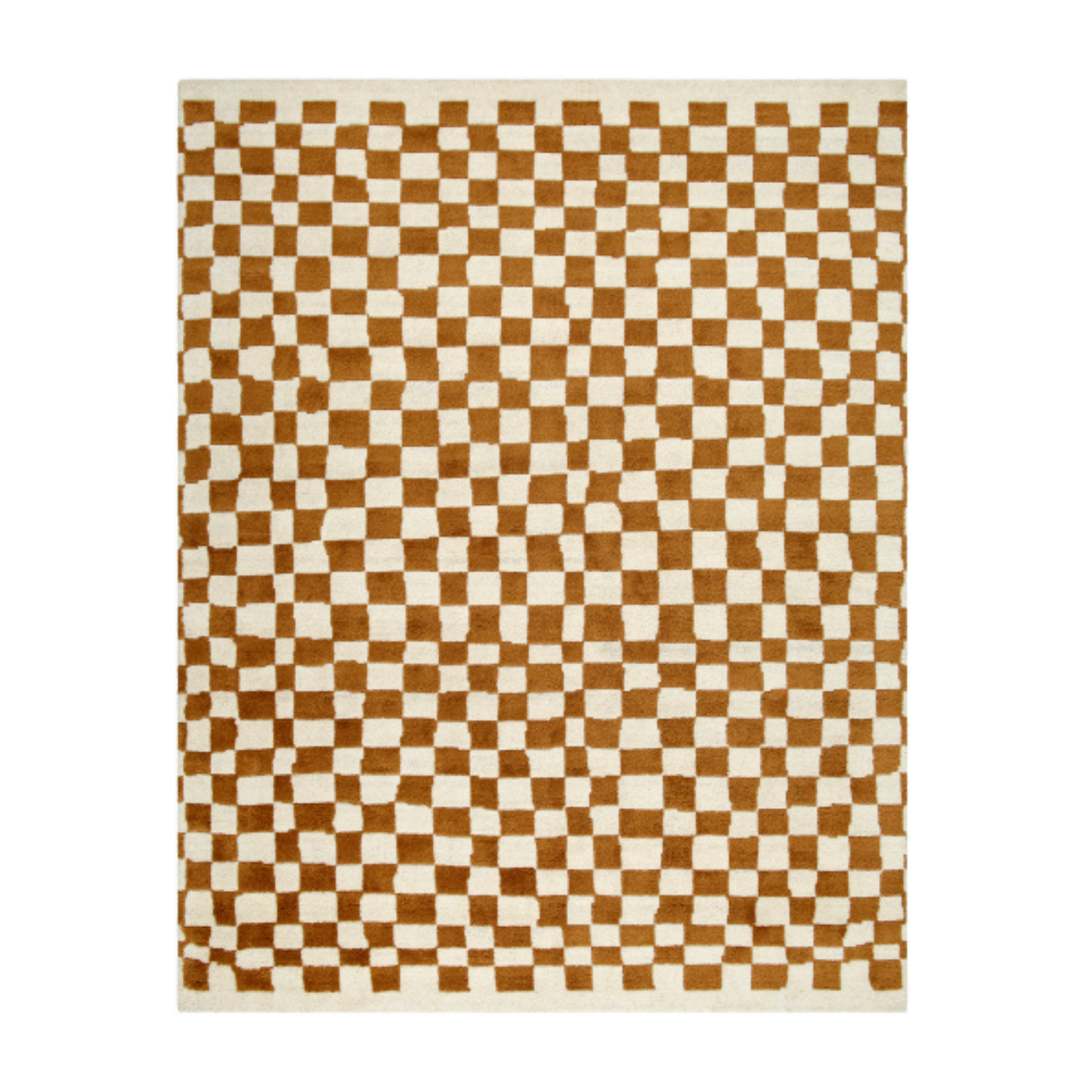 Rust Camel Rug Damian Camel Checkered Rug – Rug and Weave