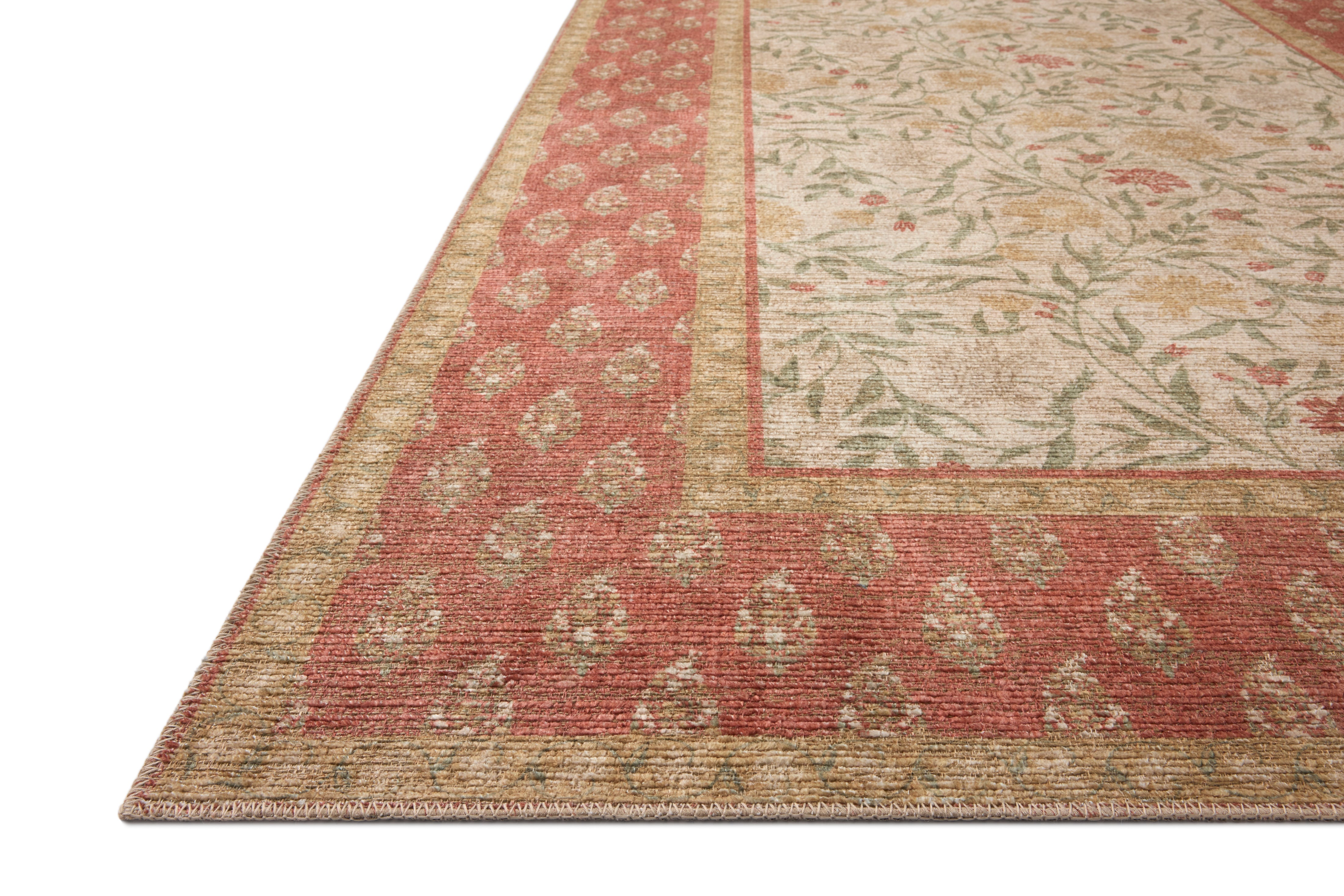 Rifle Paper Co. x Loloi Edinburgh Ivory / Spice Rug RUGS - jute Loloi 18" x 18"