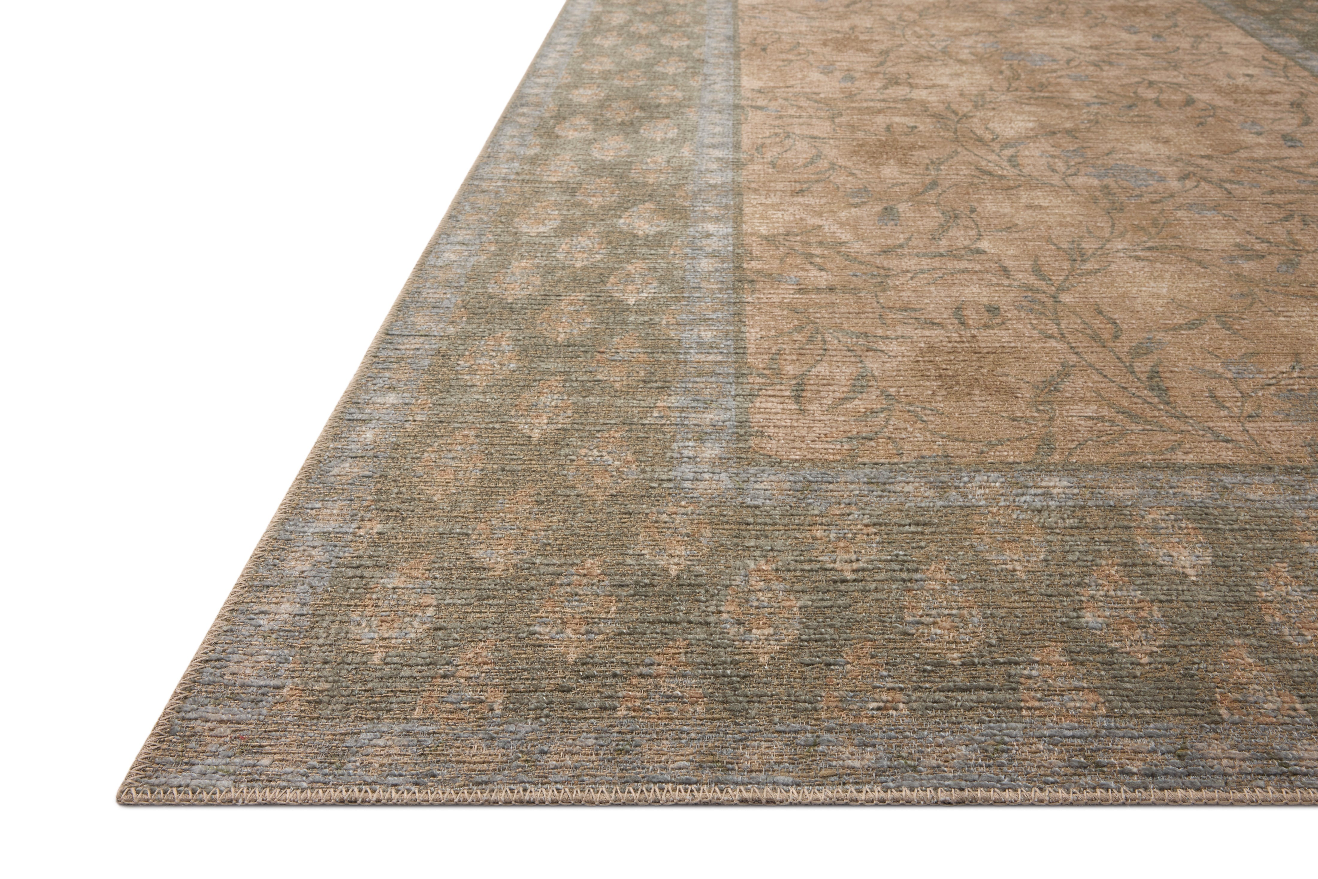 Rifle Paper Co. x Loloi Edinburgh Sand / Green Rug RUGS - jute Loloi