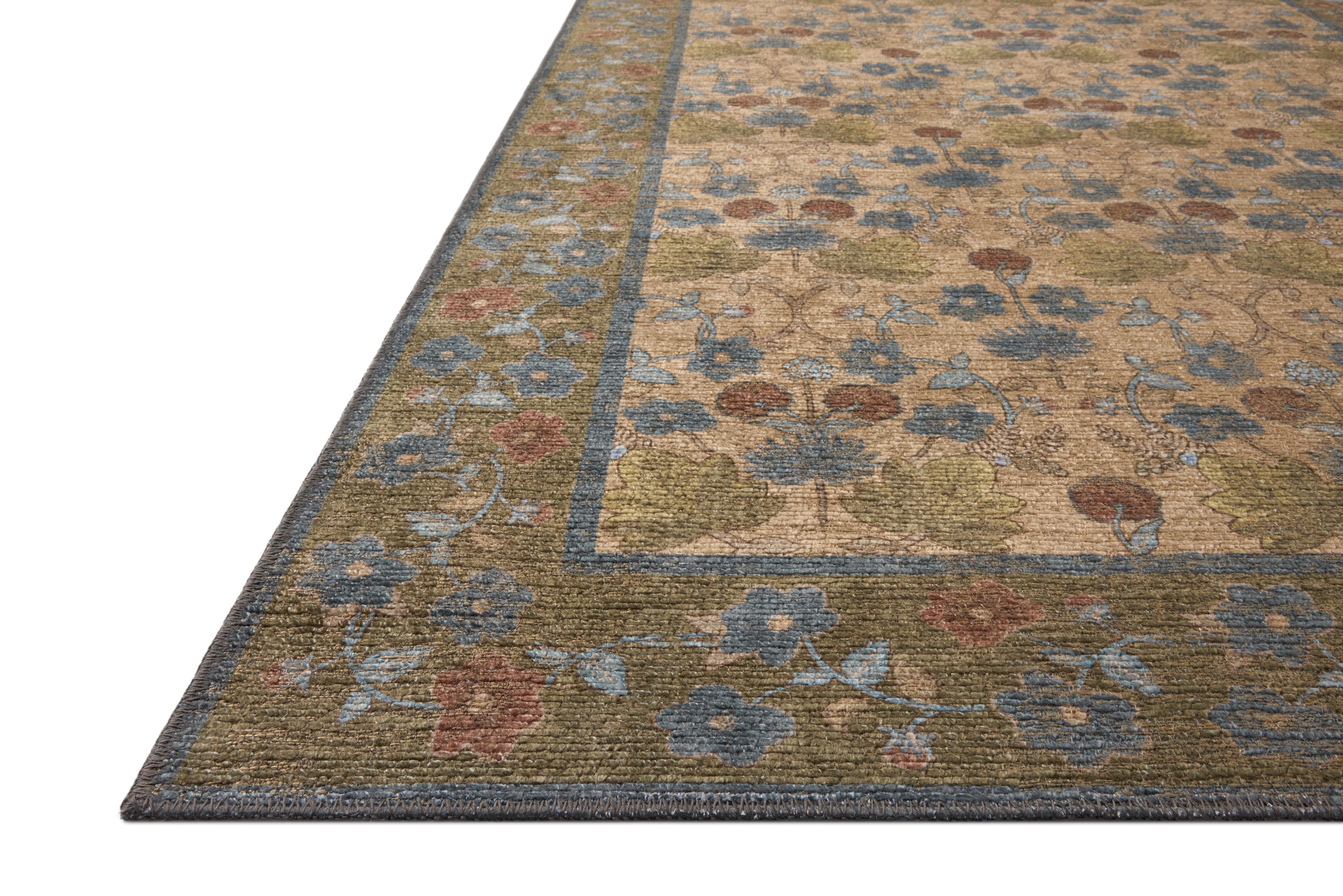 Rifle Paper Co. x Loloi Edinburgh Tan / Olive Rug RUGS - jute Loloi
