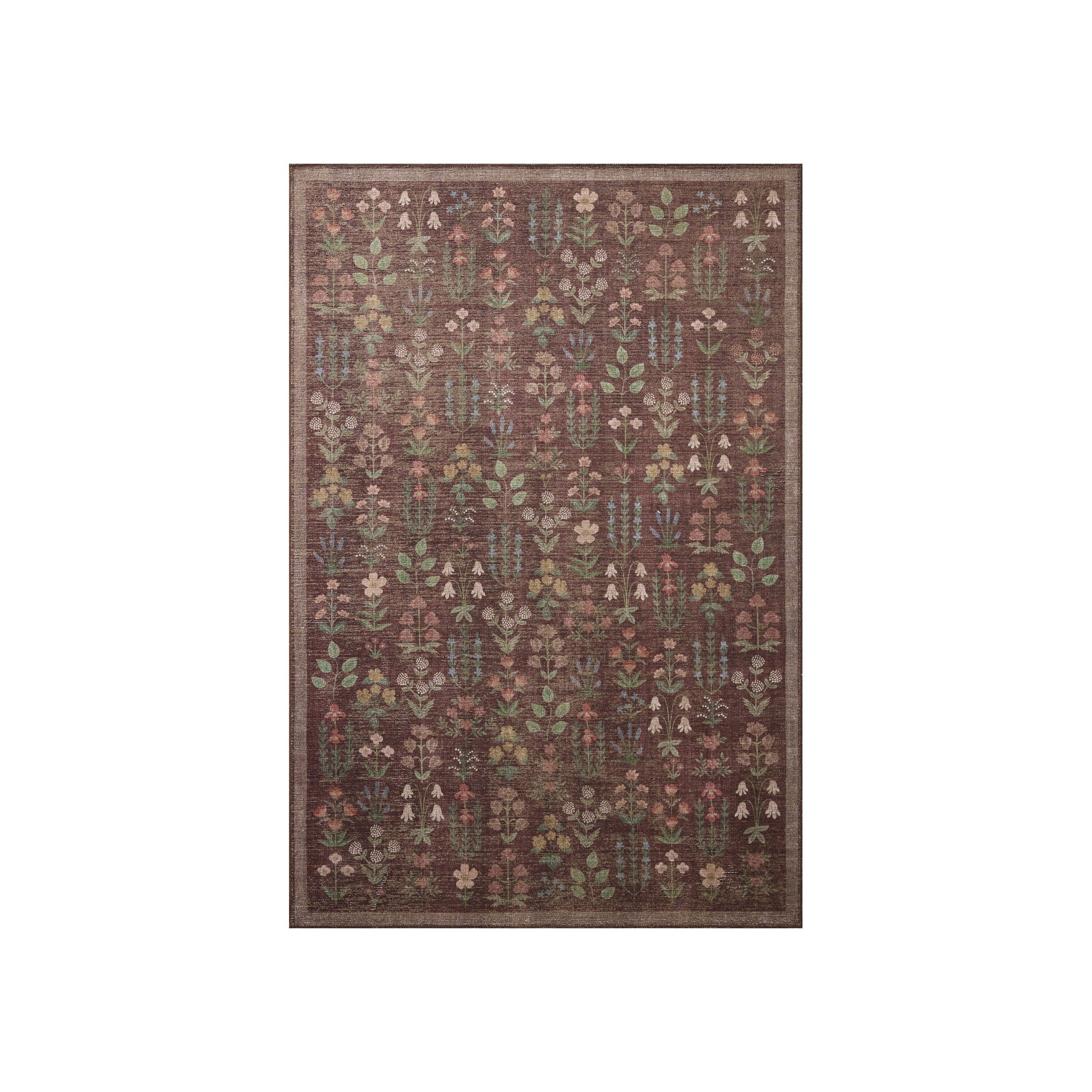 Rifle Paper Co. x Loloi Edinburgh Merlot / Multi Rug RUGS - jute Loloi 18" x 18"