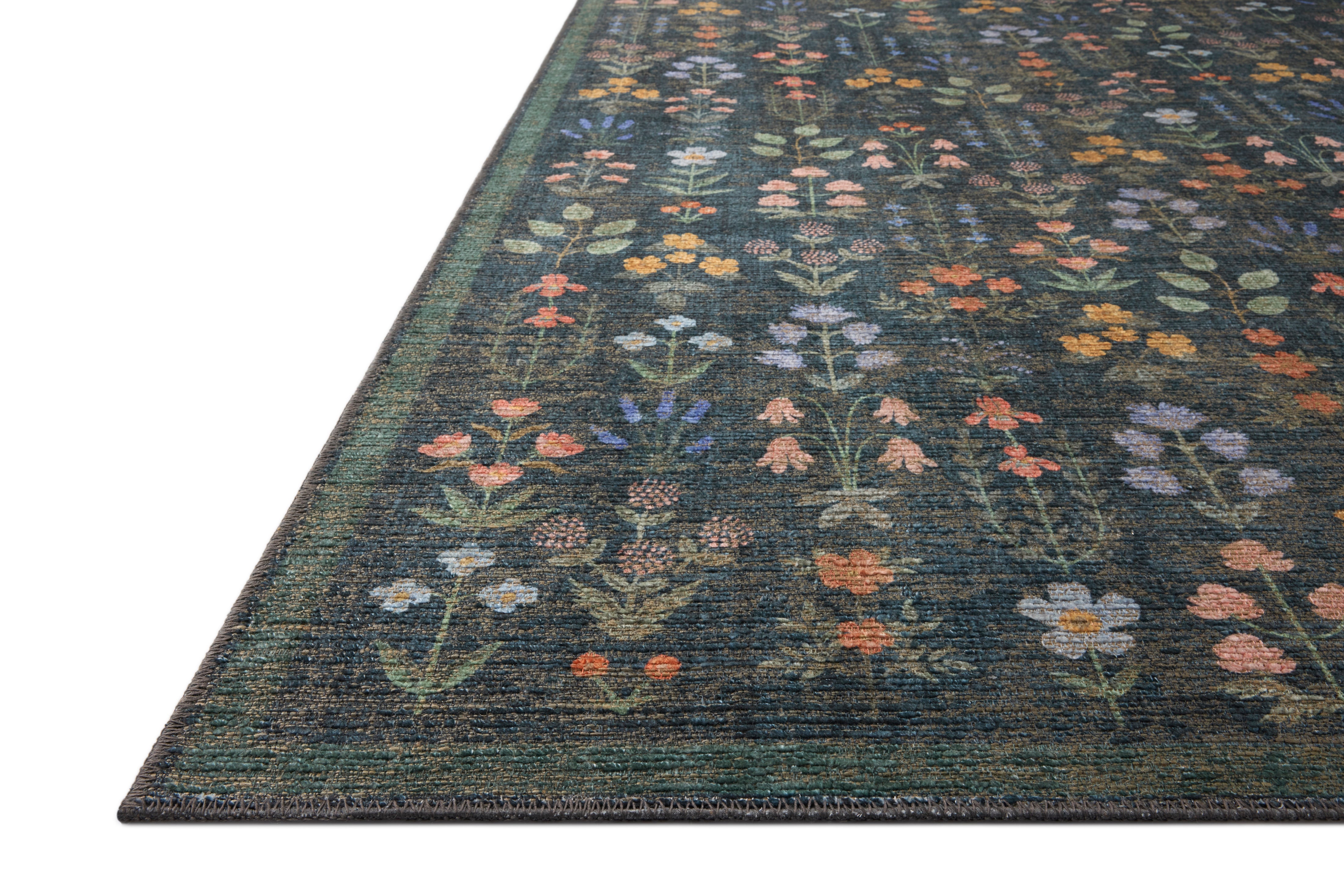 Rifle Paper Co. x Loloi Edinburgh Navy / Multi Rug RUGS - jute Loloi 18" x 18"