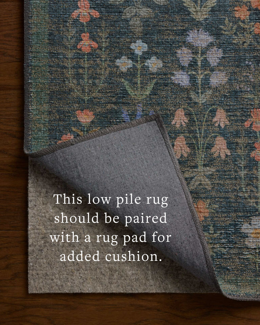 Rifle Paper Co. x Loloi Edinburgh Navy / Multi Rug RUGS - jute Loloi 18" x 18"