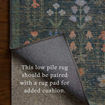 Rifle Paper Co. x Loloi Edinburgh Navy / Multi Rug RUGS - jute Loloi 18" x 18"