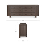 Loren 6 Drawer Dresser FURNITURE - dresser Moe's Furniture