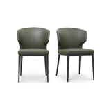 Dutch Dining Chair - Set of Two Furniture - Dining Chairs Moe's Furniture Dark Green