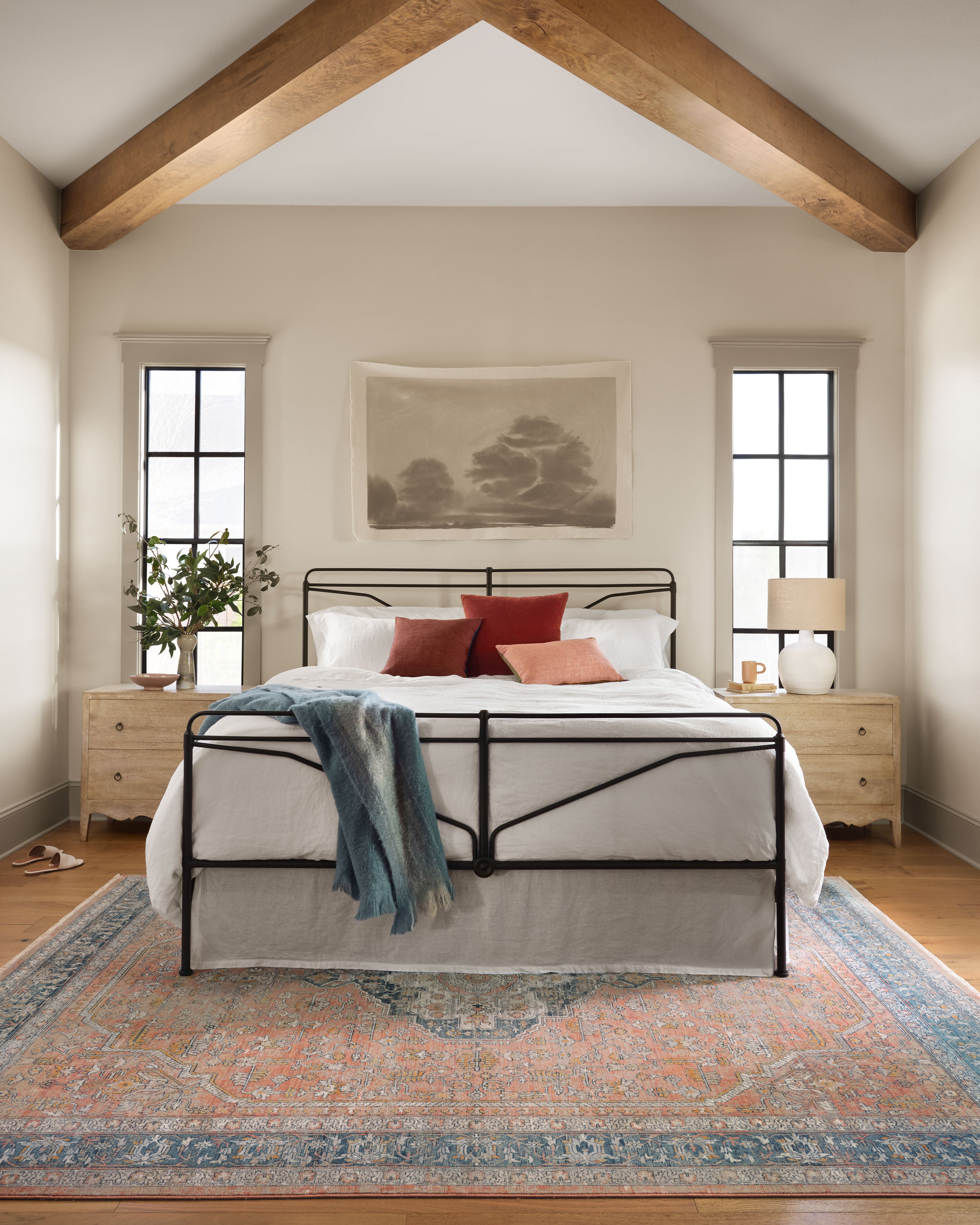 Magnolia Home By Joanna Gaines x Loloi Elise Coral / Blue Rug RUGS - synthetic Loloi